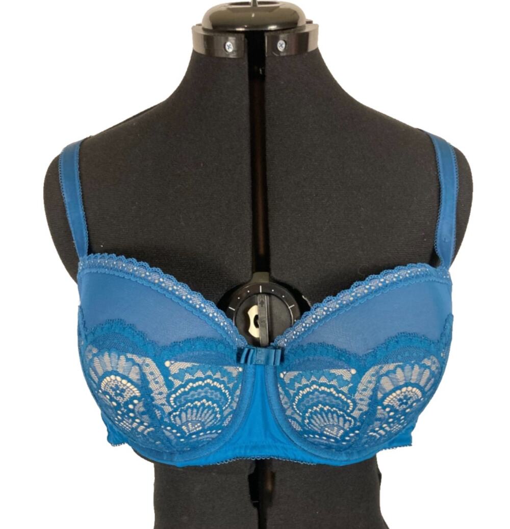 42D City Chic Cerulean royal blue lace convertible strap bra